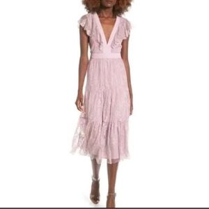 Beautiful purple midi lace WAYF dress💜